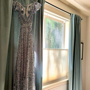 ASTR the label primrose floral strappy back maxi dress